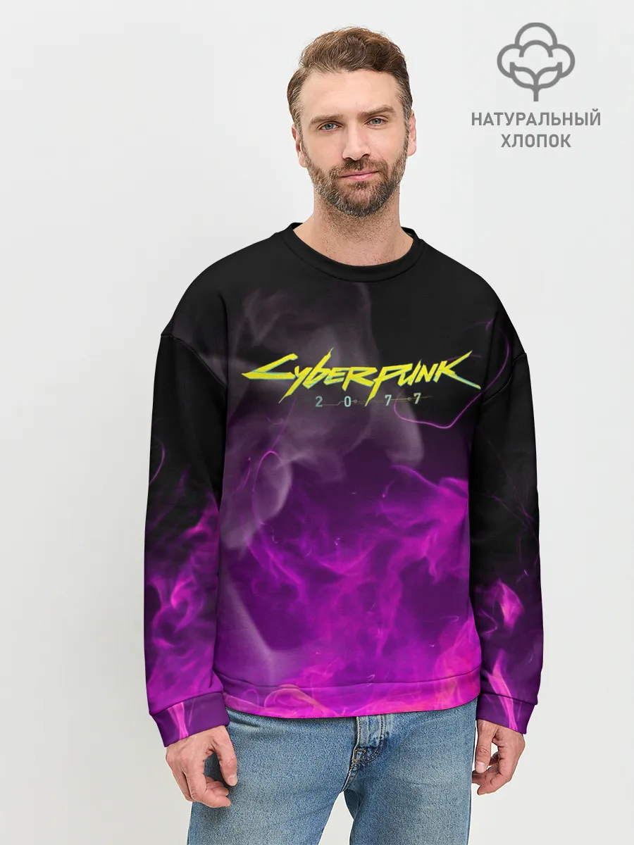 Мужской свитшот базовый / CYBERPUNK 2077