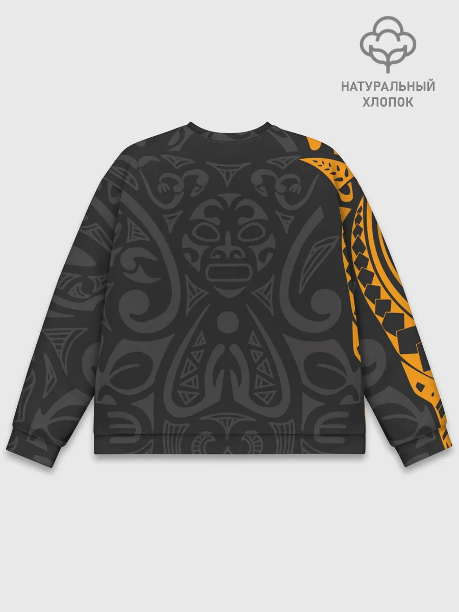 Мужской свитшот базовый / Polynesian tattoo