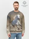Мужской свитшот базовый / Белый конь