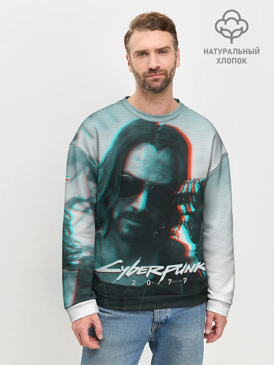 Мужской свитшот базовый / Cyberpunk 2077