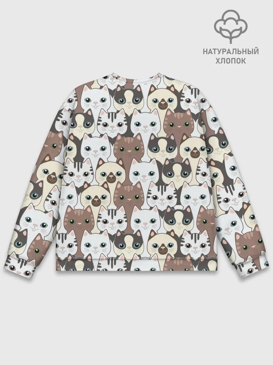 Мужской свитшот базовый / Котики