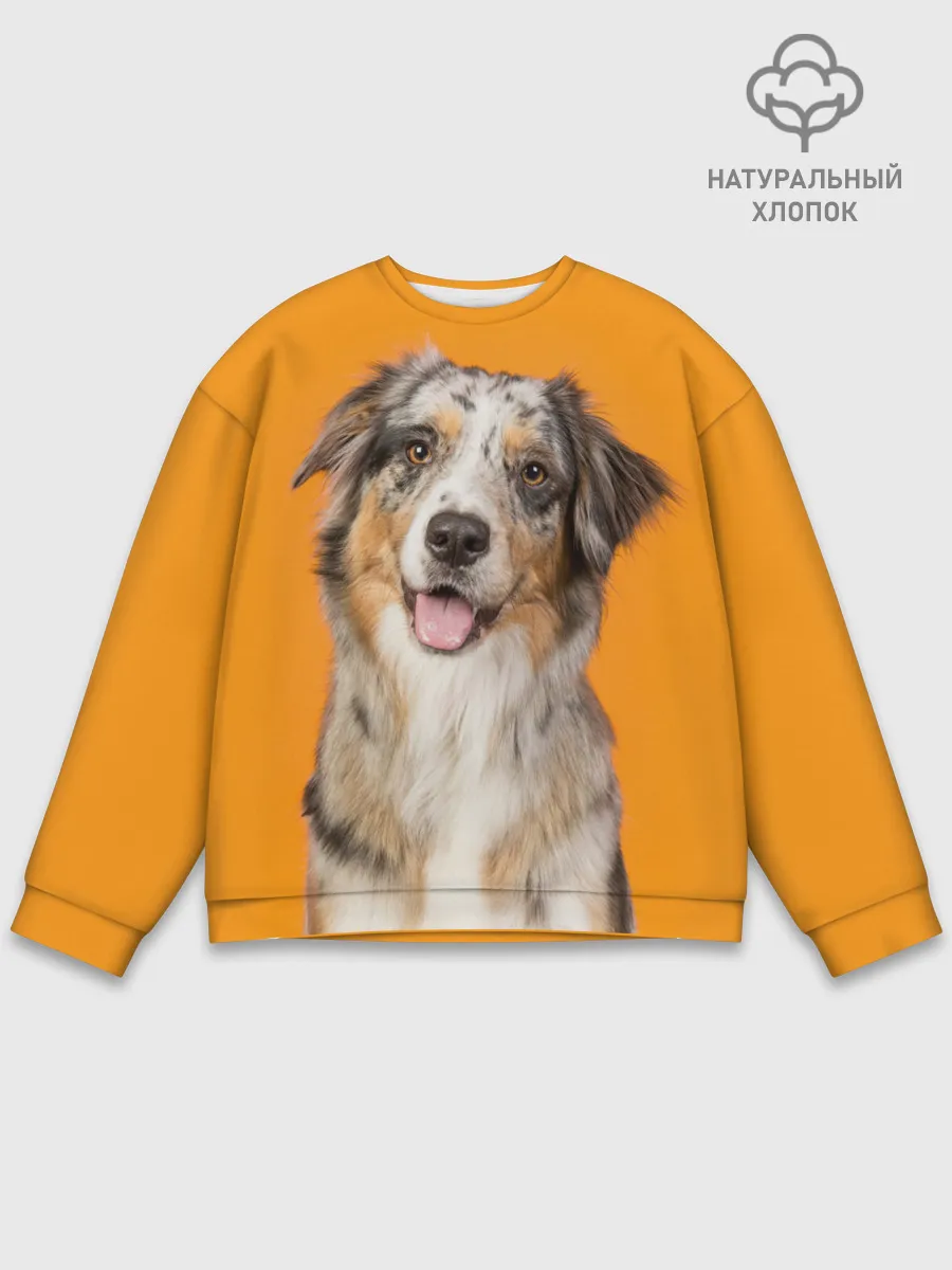 Мужской свитшот базовый / Австралийская овчарка