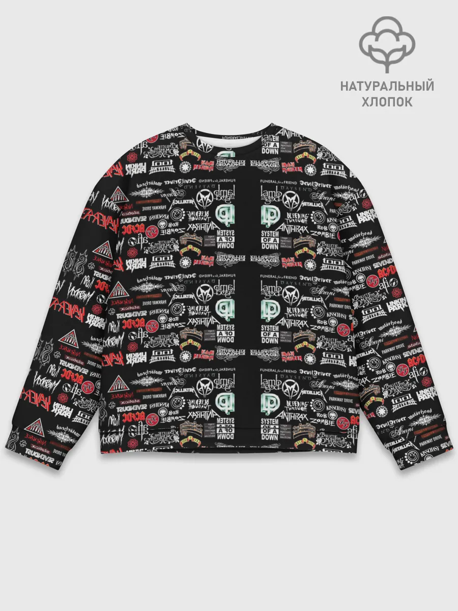 Мужской свитшот базовый / ЛОГОТИПЫ РОК ГРУПП