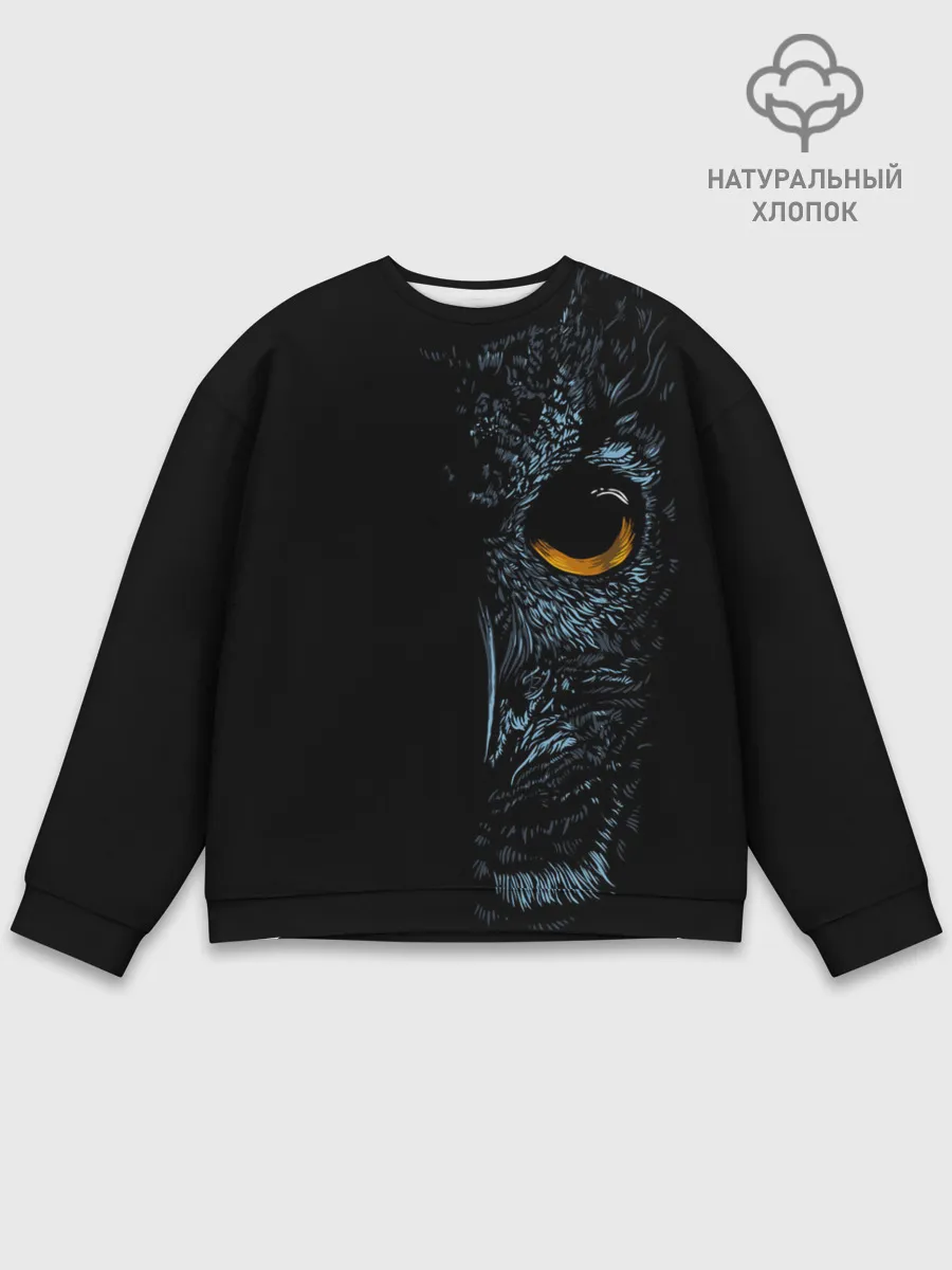 Мужской свитшот базовый / Ночная Сова арт