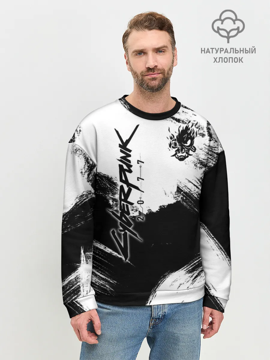 Мужской свитшот базовый / Cyberpunk 2077