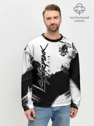 Мужской свитшот базовый / Cyberpunk 2077