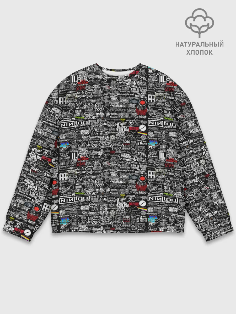 Мужской свитшот базовый / ЛОГОТИПЫ РОК ГРУПП