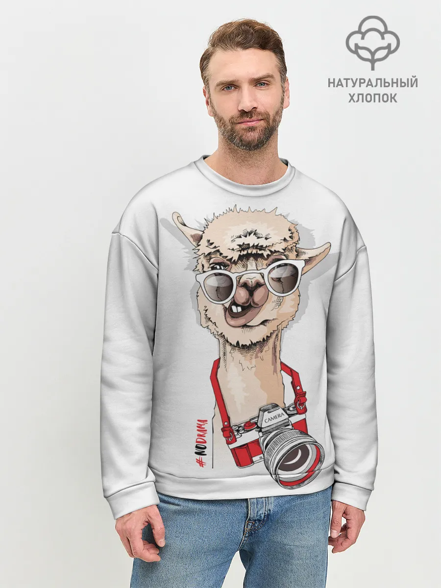 Мужской свитшот базовый / #NoDrama