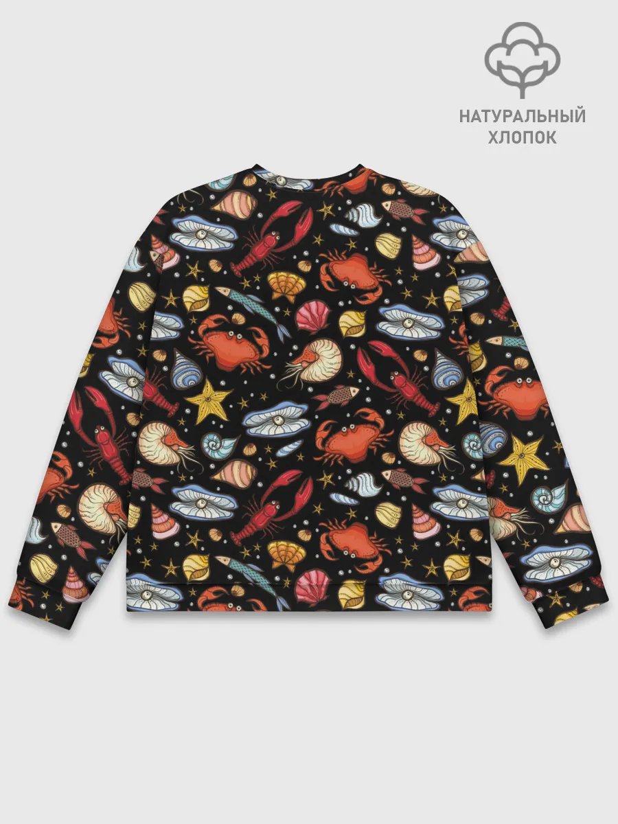 Мужской свитшот базовый / Морские обитатели