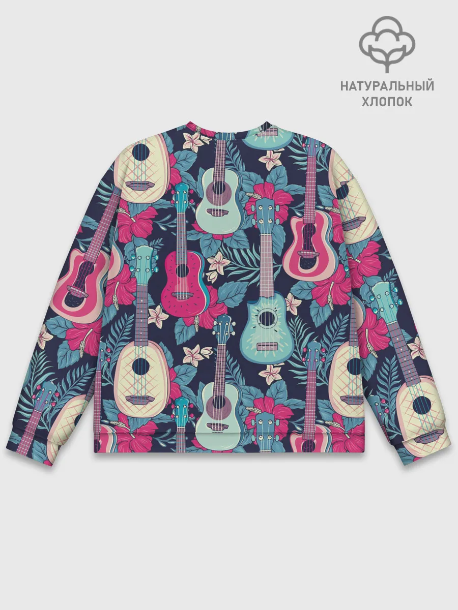 Мужской свитшот базовый / Укулеле фруктовые