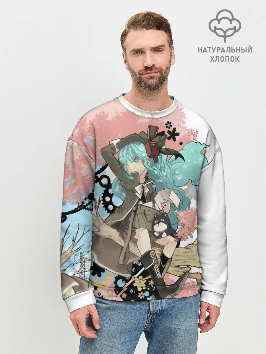 Мужской свитшот базовый / Мику Хацунэ