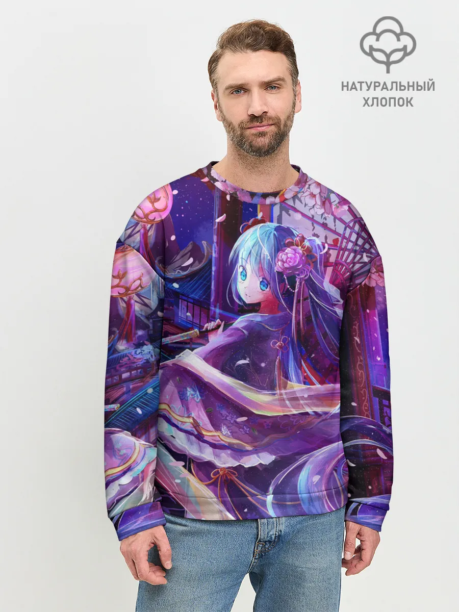 Мужской свитшот базовый / Волшебная Хацуне Мику
