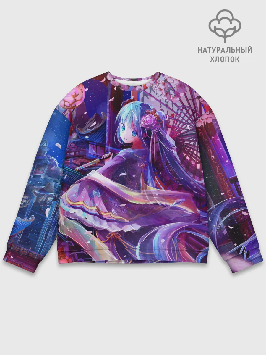 Мужской свитшот базовый / Волшебная Хацуне Мику