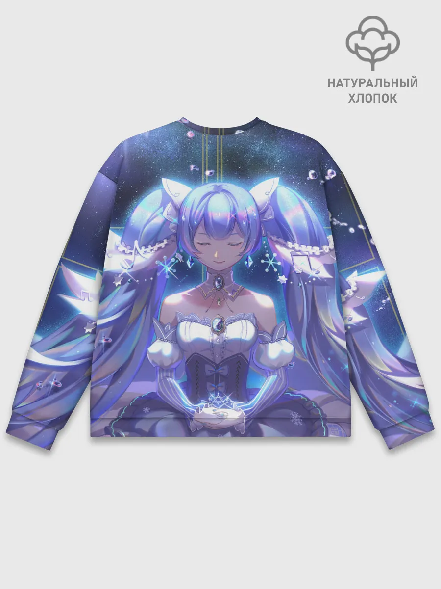 Мужской свитшот базовый / Хатцуне Мику медитирует