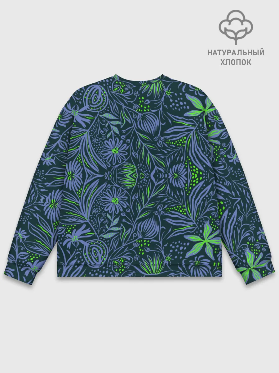 Мужской свитшот базовый / Череп В Цветах