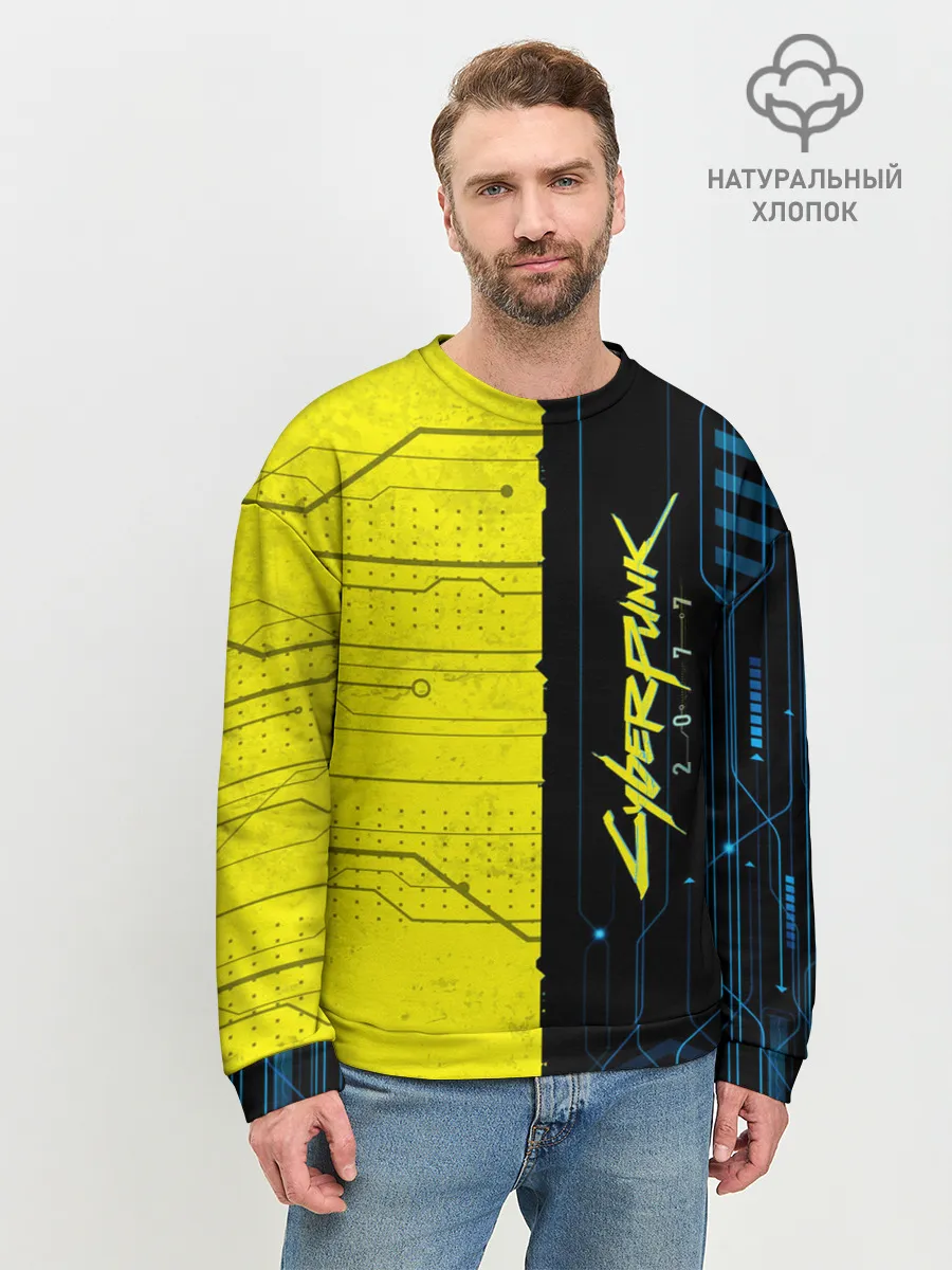 Мужской свитшот базовый / CYBERPUNK 2077
