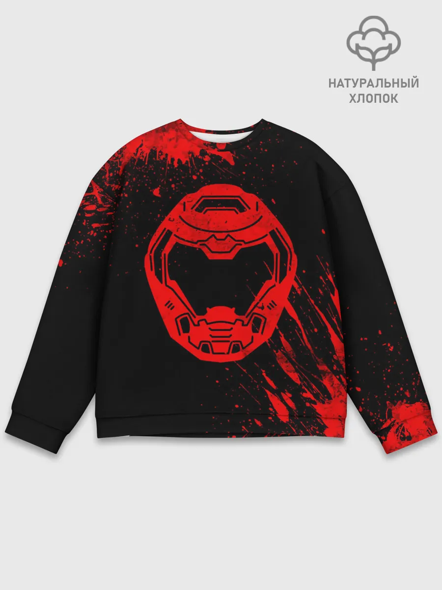 Мужской свитшот базовый / DOOM - Шлем