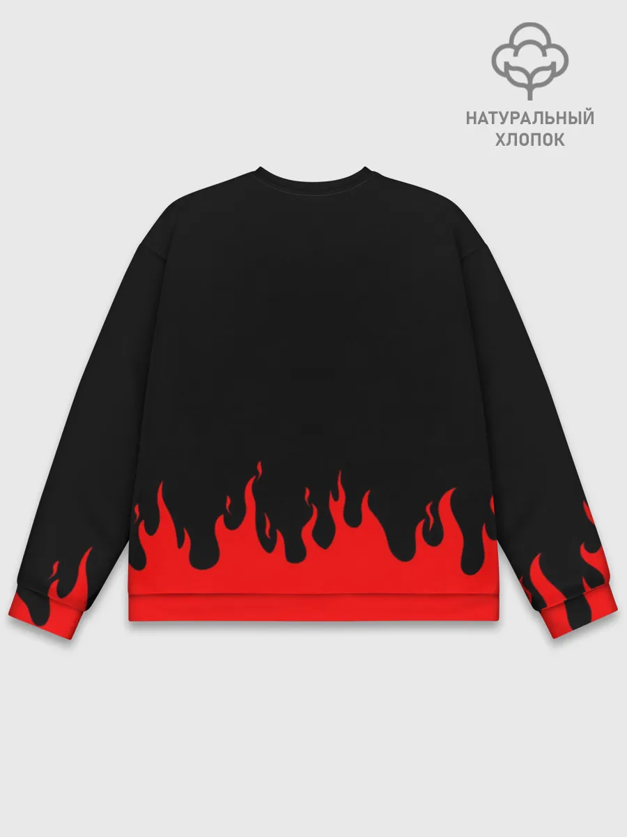 Мужской свитшот базовый / Гуррен Лаганн языки пламени