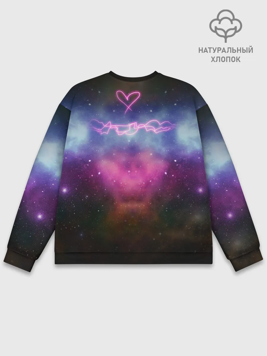 Мужской свитшот базовый / Кот на пицце