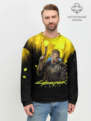 Мужской свитшот базовый / CYBERPUNK 2077