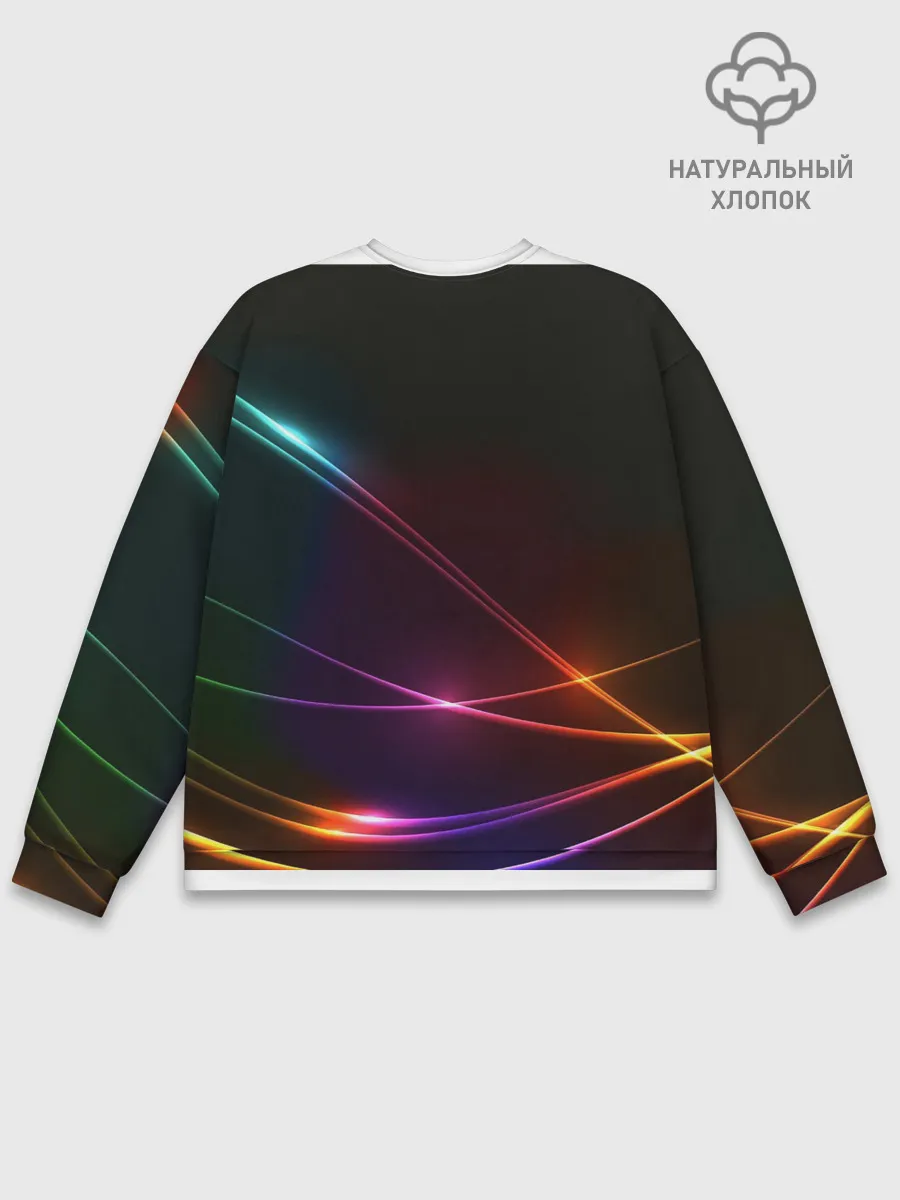 Мужской свитшот базовый / Неоновые Линии