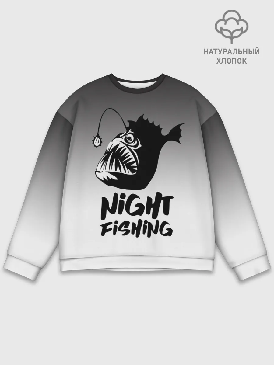 Мужской свитшот базовый / Рыба удильщик
