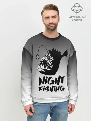 Мужской свитшот базовый / Рыба удильщик