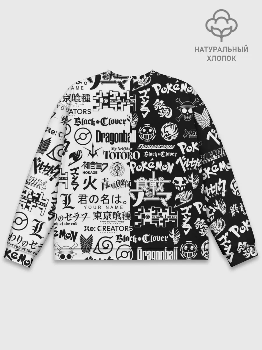 Мужской свитшот базовый / ЛОГОТИПЫ АНИМЕ / LOGO ANIME