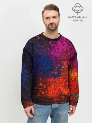 Мужской свитшот базовый / Брызги краски