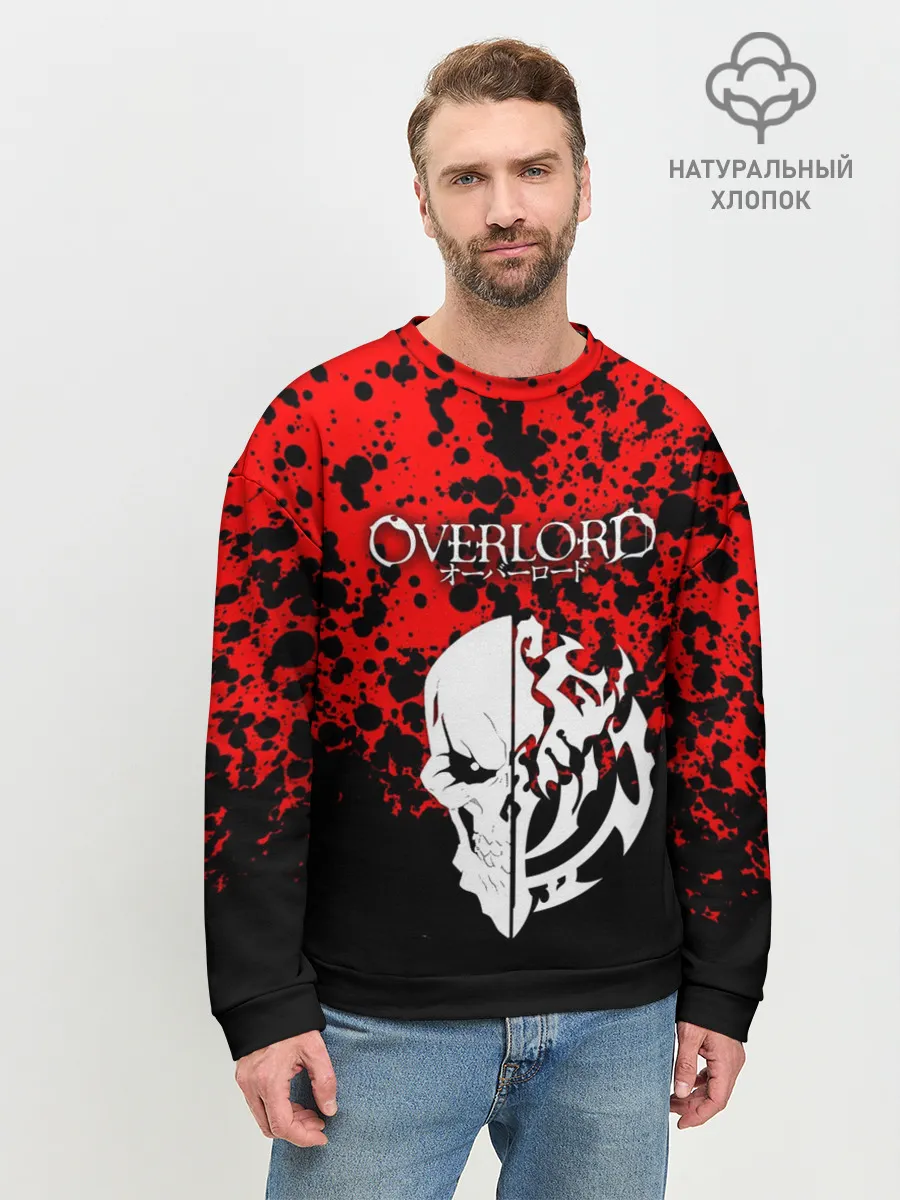 Мужской свитшот базовый / Overlord Skull red