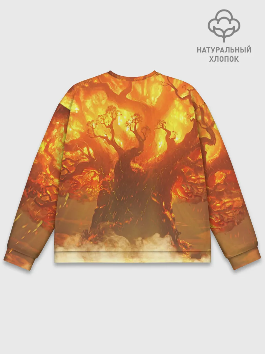 Мужской свитшот базовый / Горящая Сибирь