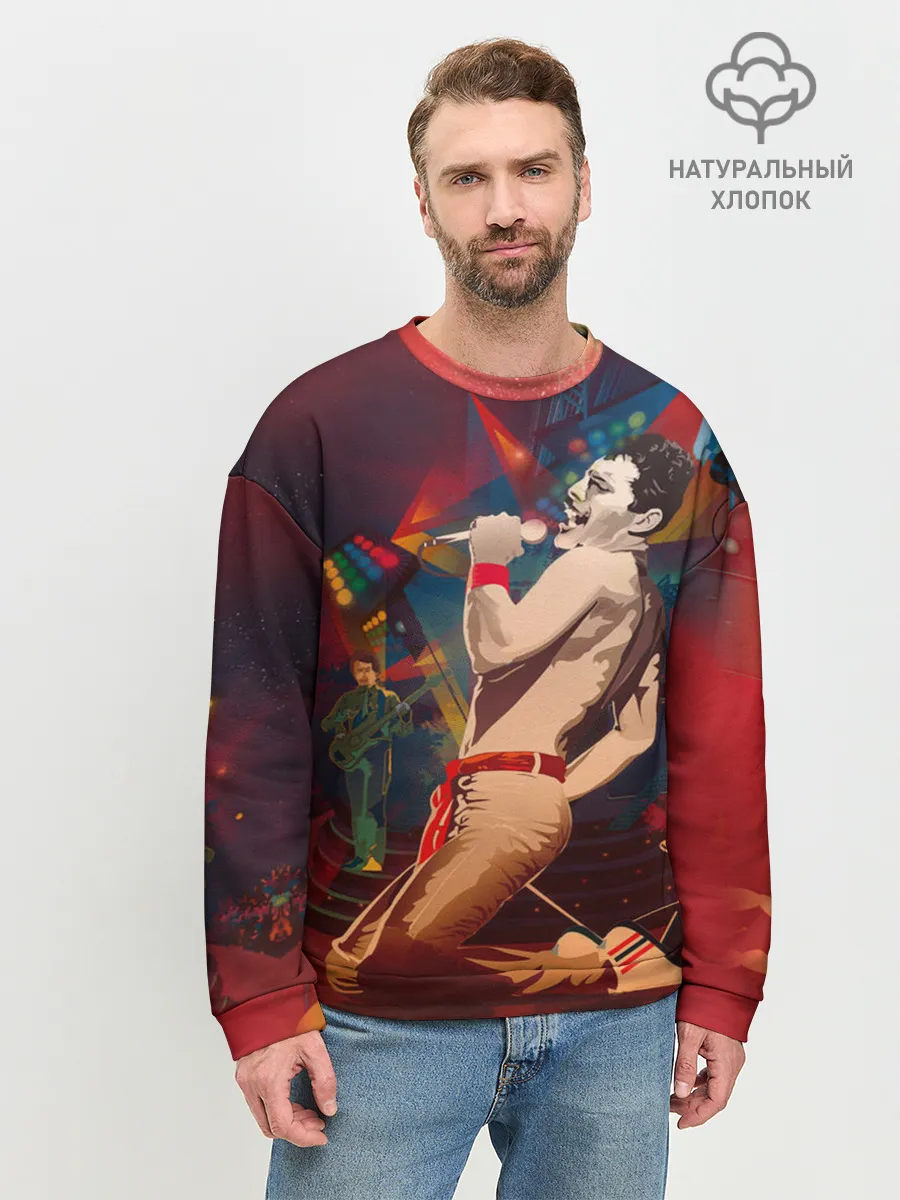 Мужской свитшот базовый / Фредди Меркьюри