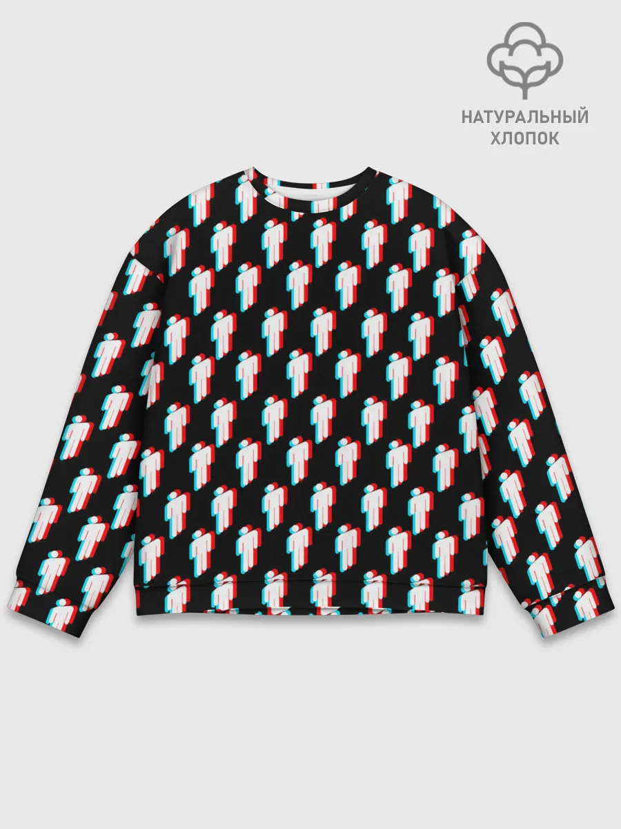 Мужской свитшот базовый / BILLIE EILISH GLITCH