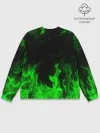 Мужской свитшот базовый / ЗЕЛЁНЫЙ ОГОНЬ | GREEN FIRE