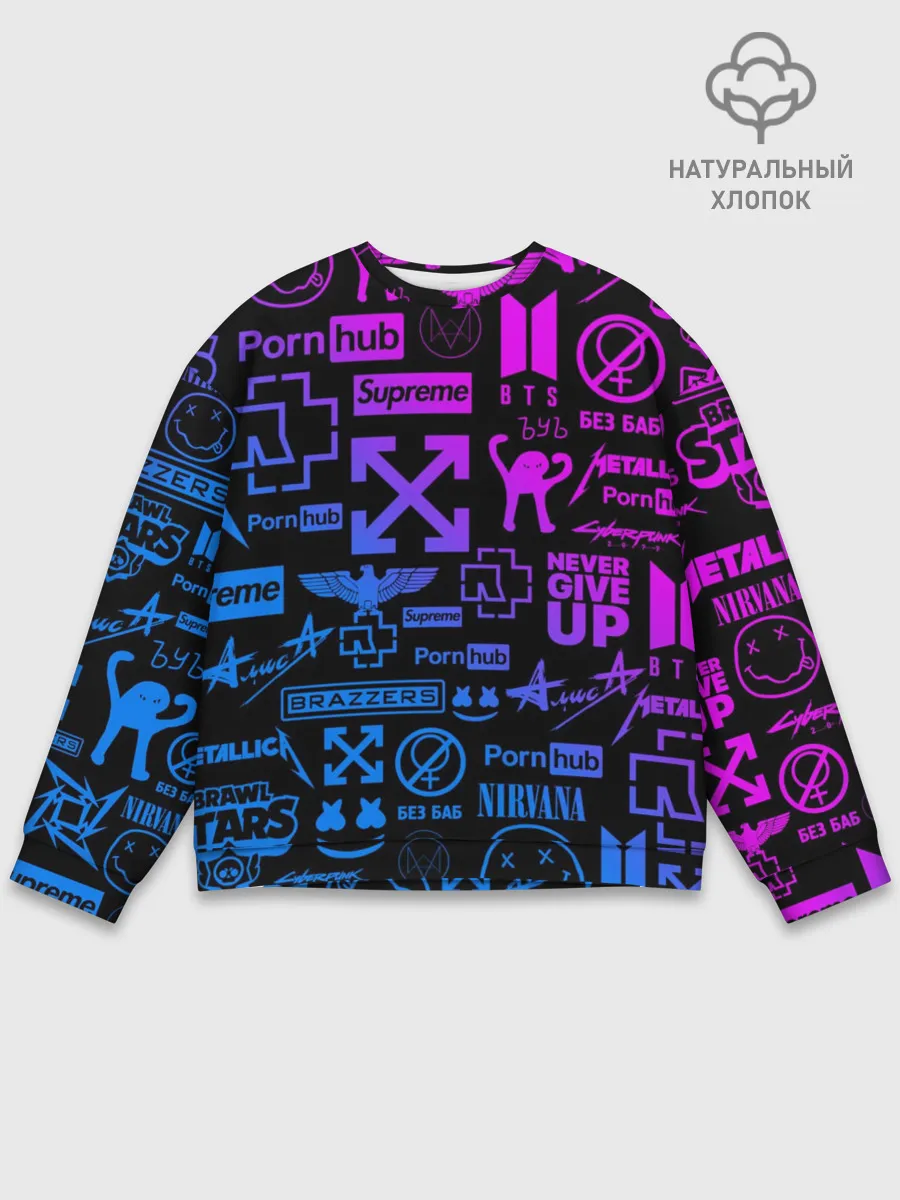 Мужской свитшот базовый / ЛУЧШИЕ ПРИНТЫ LOGOBOMBING