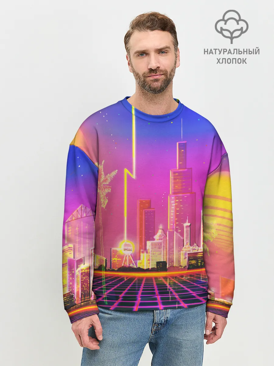 Мужской свитшот базовый / КИБЕР ГОРОД