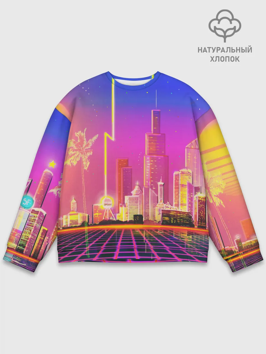 Мужской свитшот базовый / КИБЕР ГОРОД
