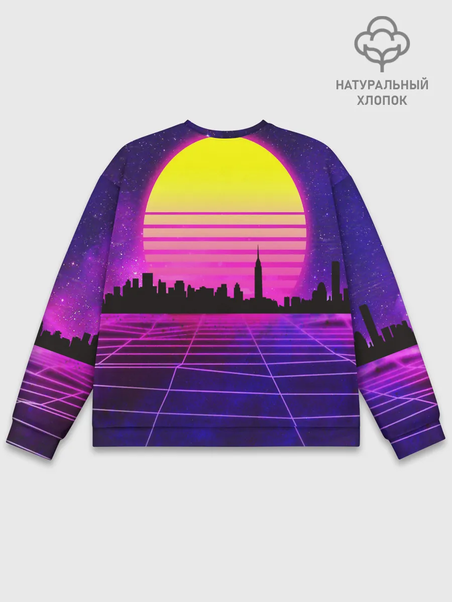 Мужской свитшот базовый / ГОРОД В НЕОНЕ