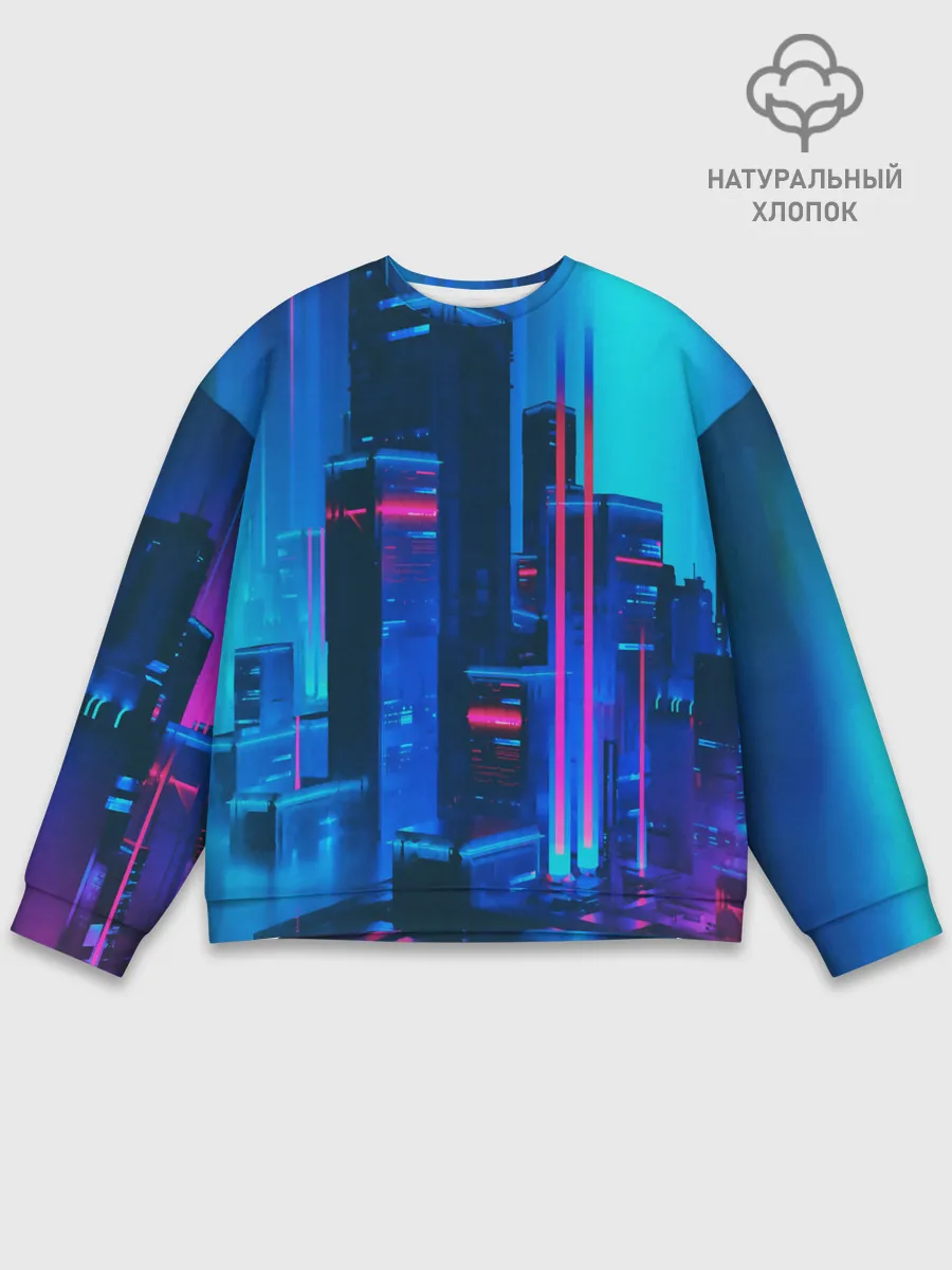 Мужской свитшот базовый / НОЧНОЙ ГОРОД