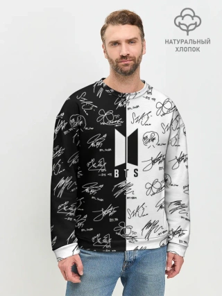 Мужской свитшот базовый / BTS АВТОГРАФЫ