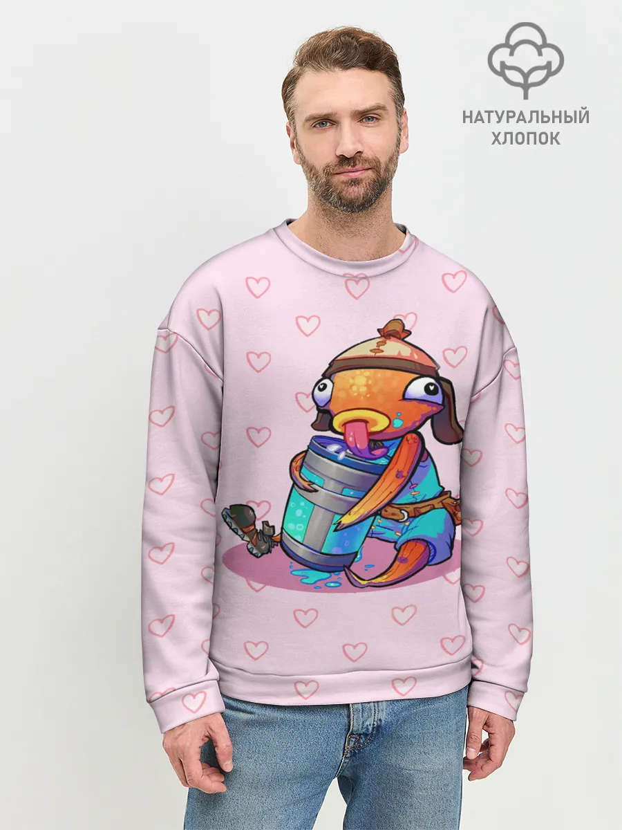 Мужской свитшот базовый / Рыба Фортнайт