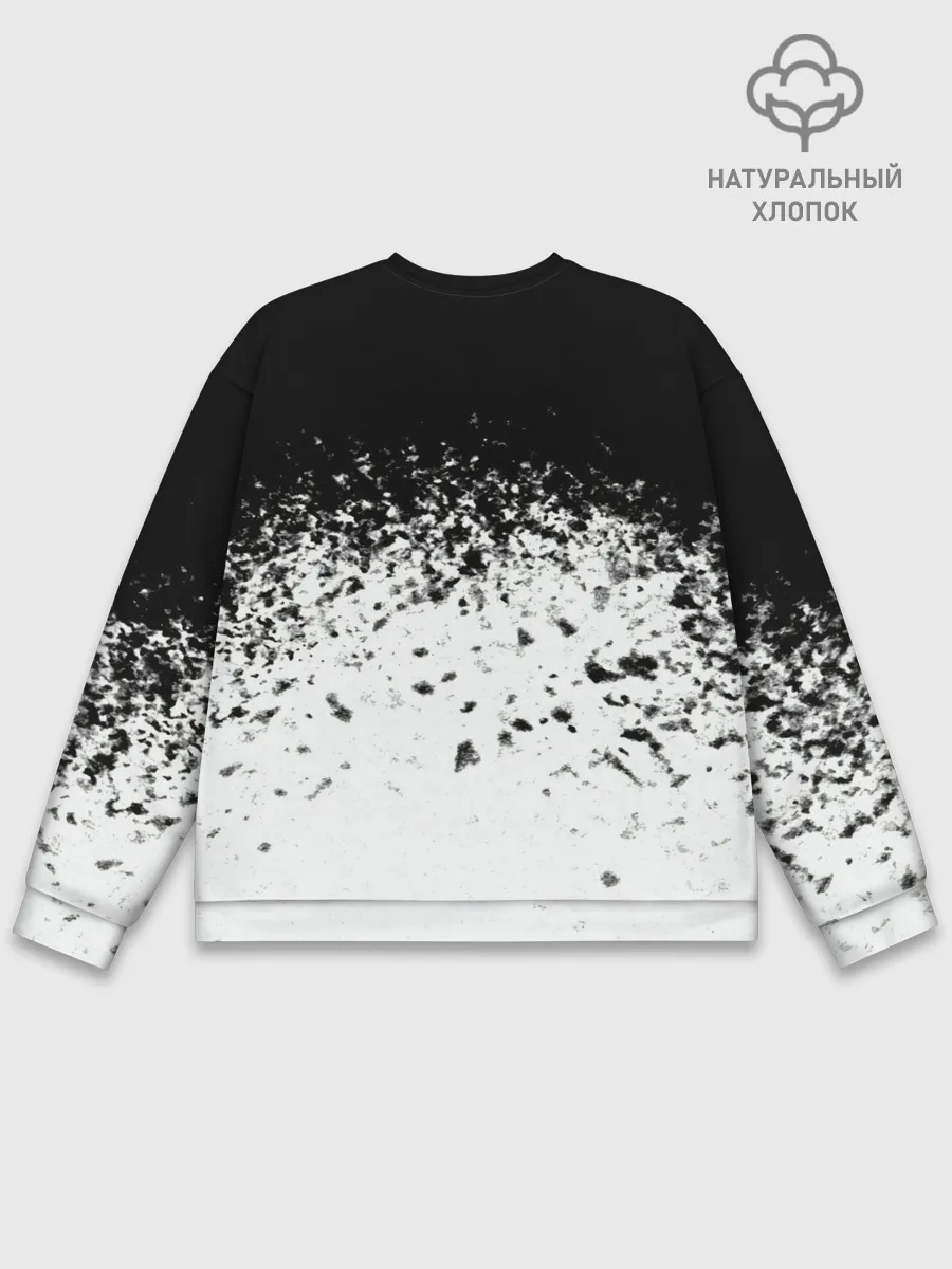 Мужской свитшот базовый / чб спрей оверлорд