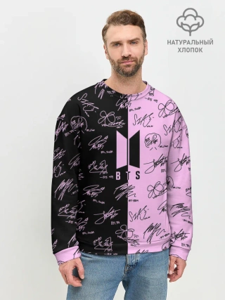 Мужской свитшот базовый / BTS АВТОГРАФЫ | БТС