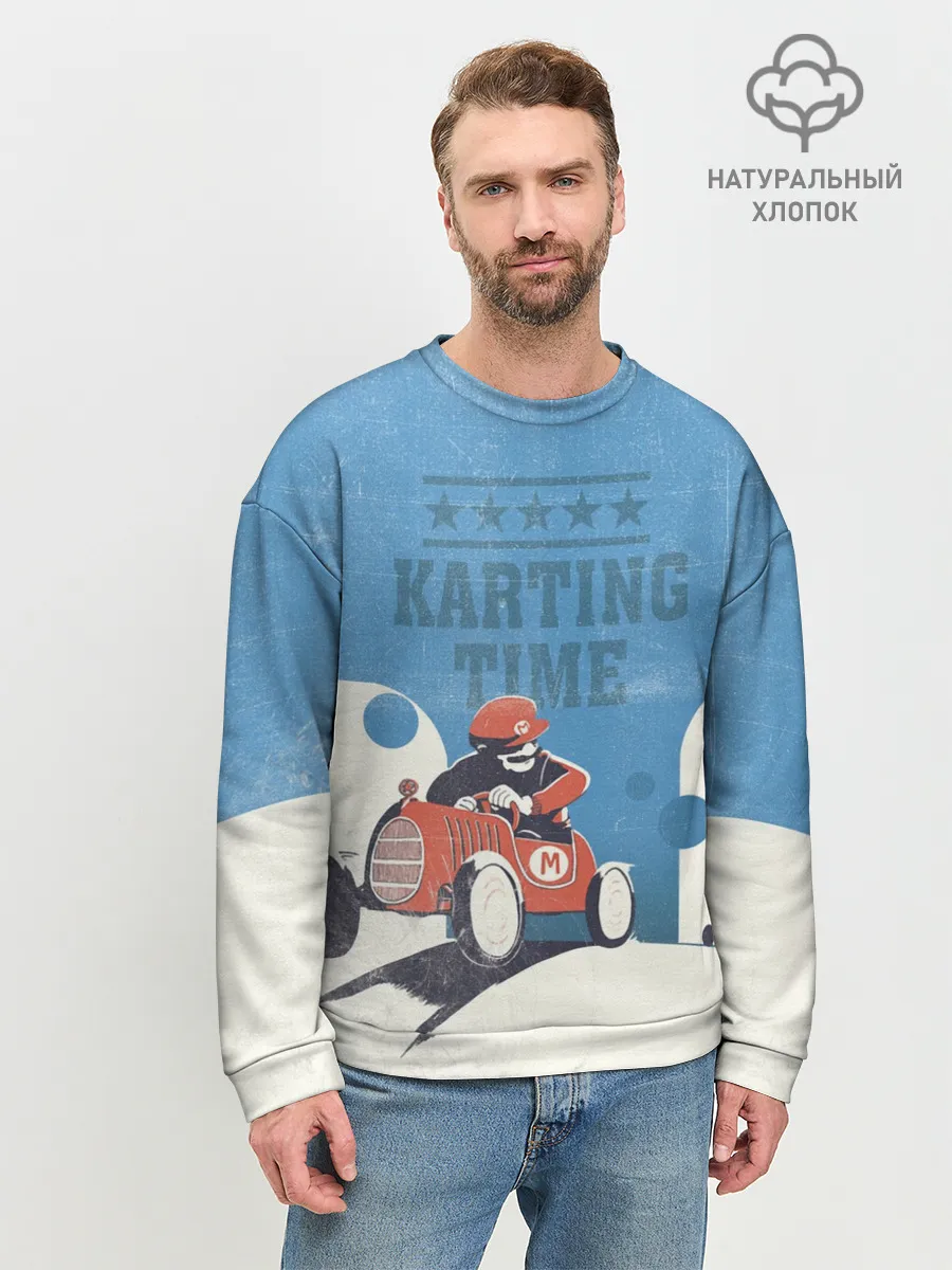 Мужской свитшот базовый / Karting time