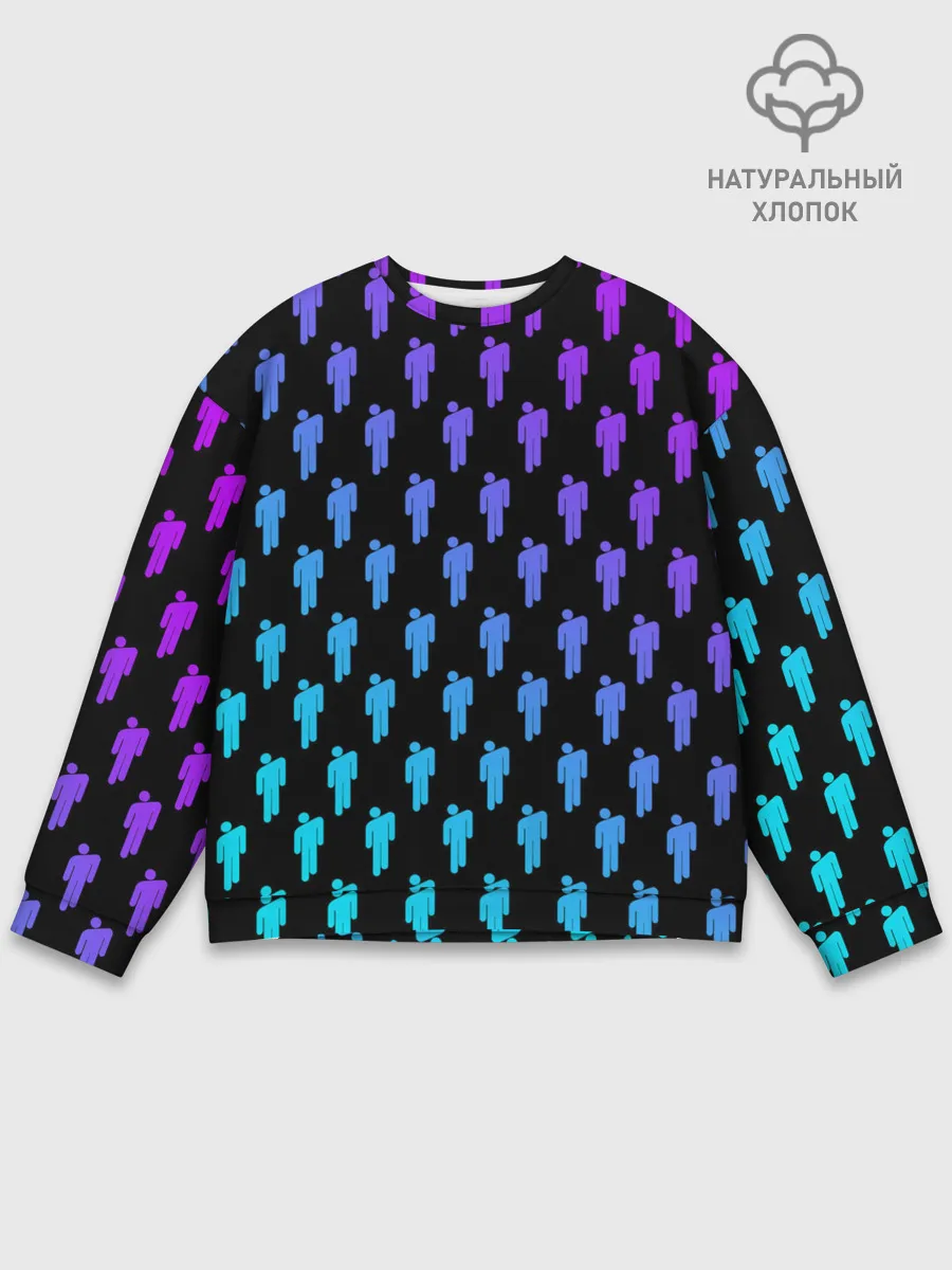 Мужской свитшот базовый / BILLIE EILISH PATTERN