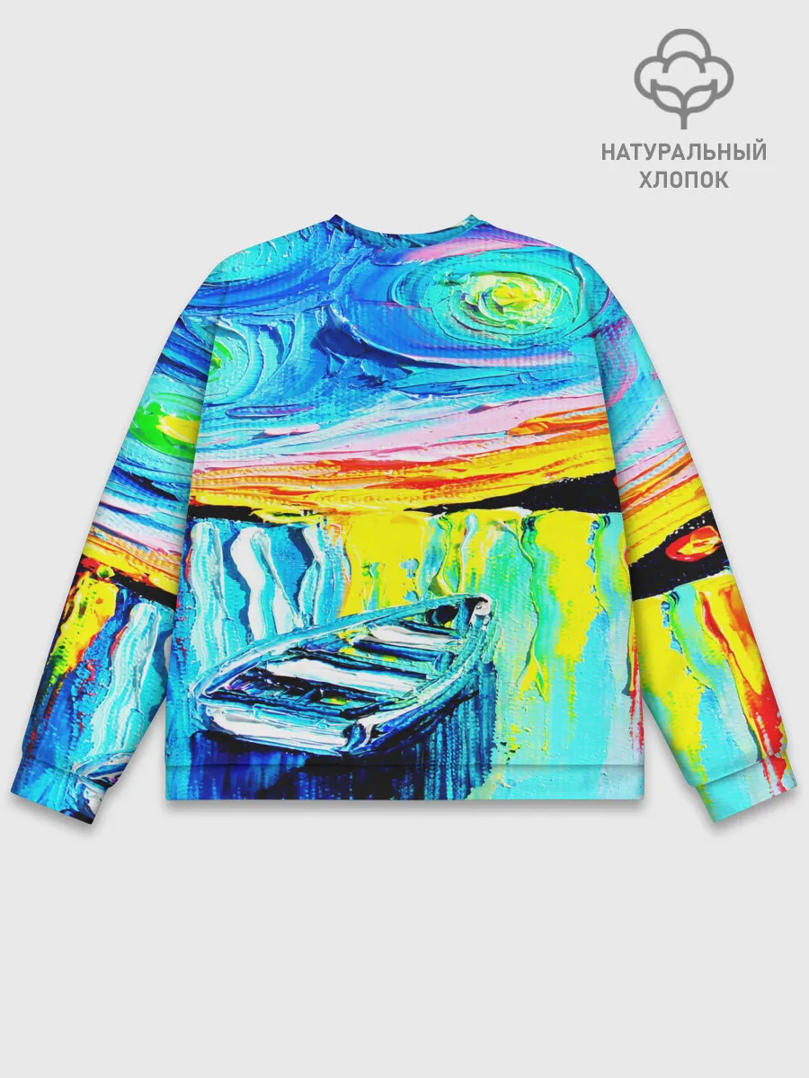 Мужской свитшот базовый / НОЧНОЙ ПРИЧАЛ ВАНГОГ