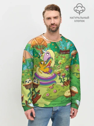 Мужской свитшот базовый / Ливнерог и Джейк