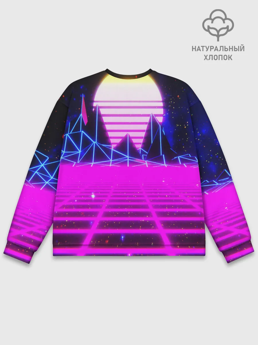 Мужской свитшот базовый / Ретро Стиль неон