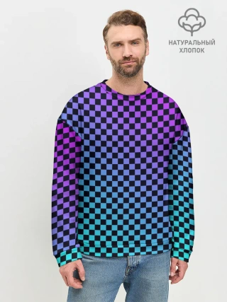 Мужской свитшот базовый / Checkerboard gradient