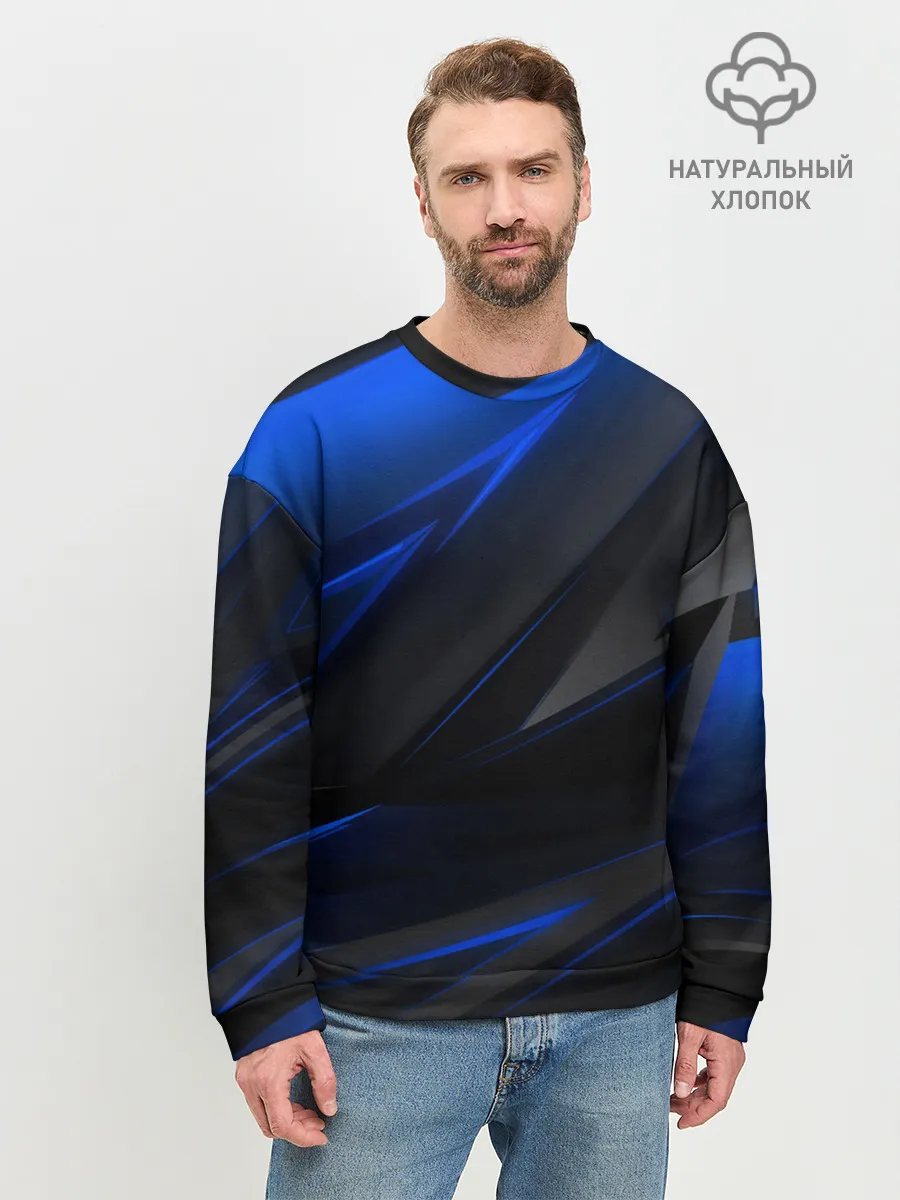 Мужской свитшот базовый / Blue and Black